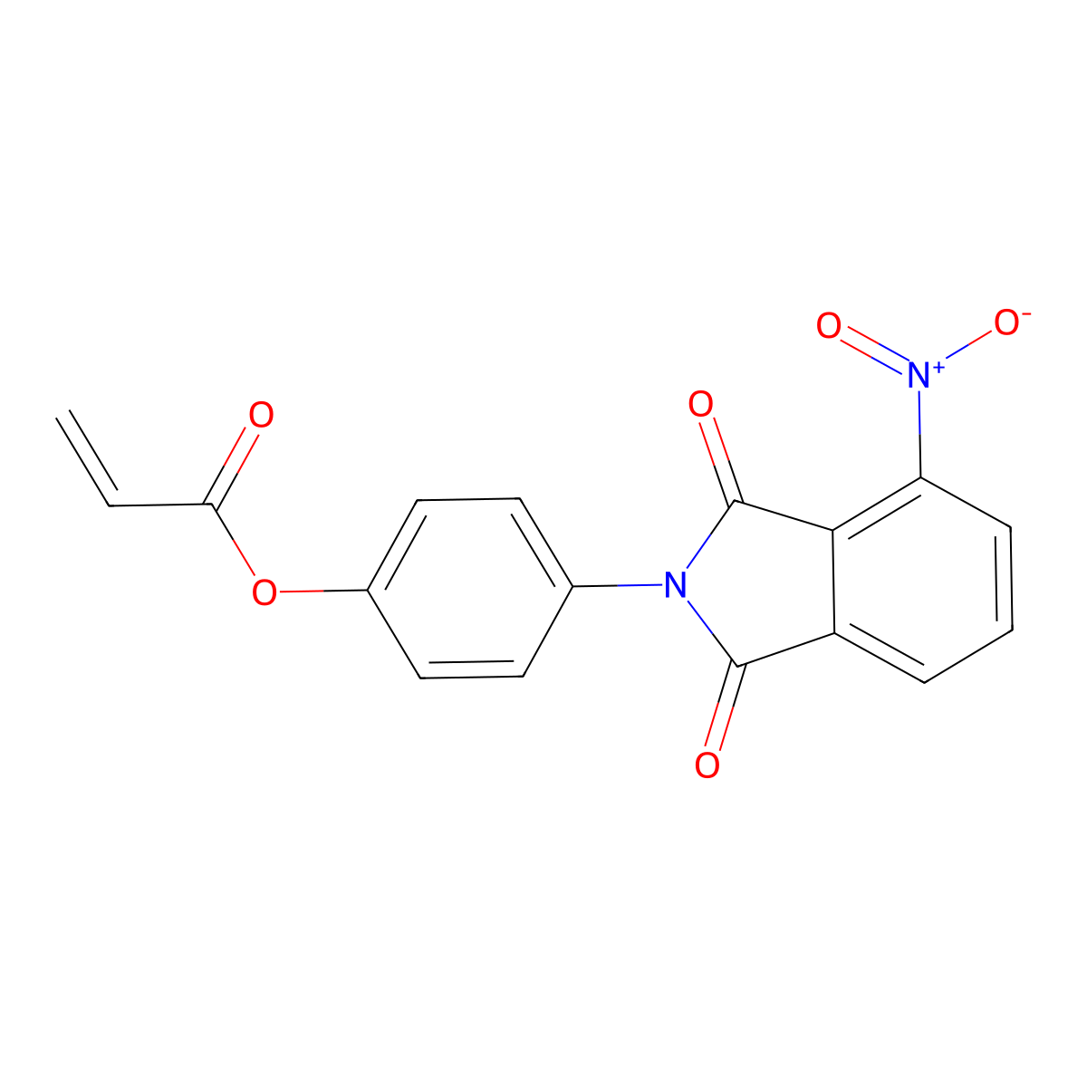 4-(4-Nitro-1,3-dioxoisoindolin-2-yl)phenyl acrylate molecular structure, CAS 301169-42-6