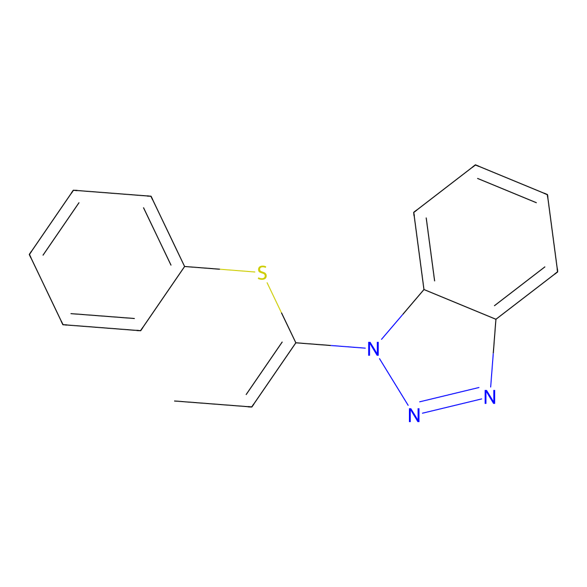 1-[1-(Phenylsulfanyl)prop-1-en-1-yl]-1H-1,2,3-benzotriazole molecular structure, CAS 301170-73-0