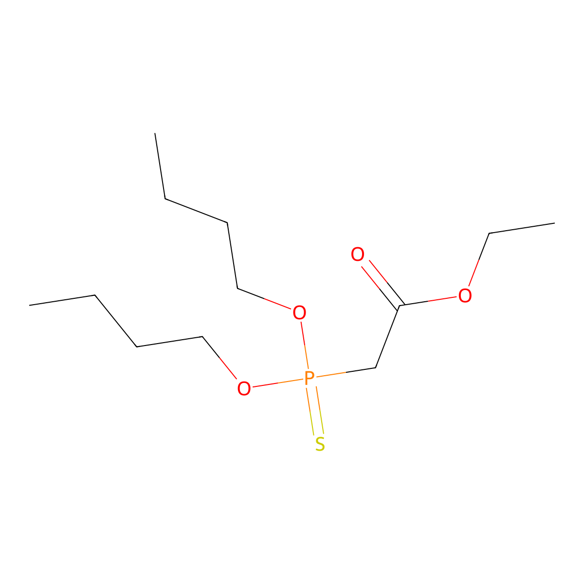 Ethyl 2-dibutoxyphosphinothioylacetate molecular structure, CAS 301171-07-3