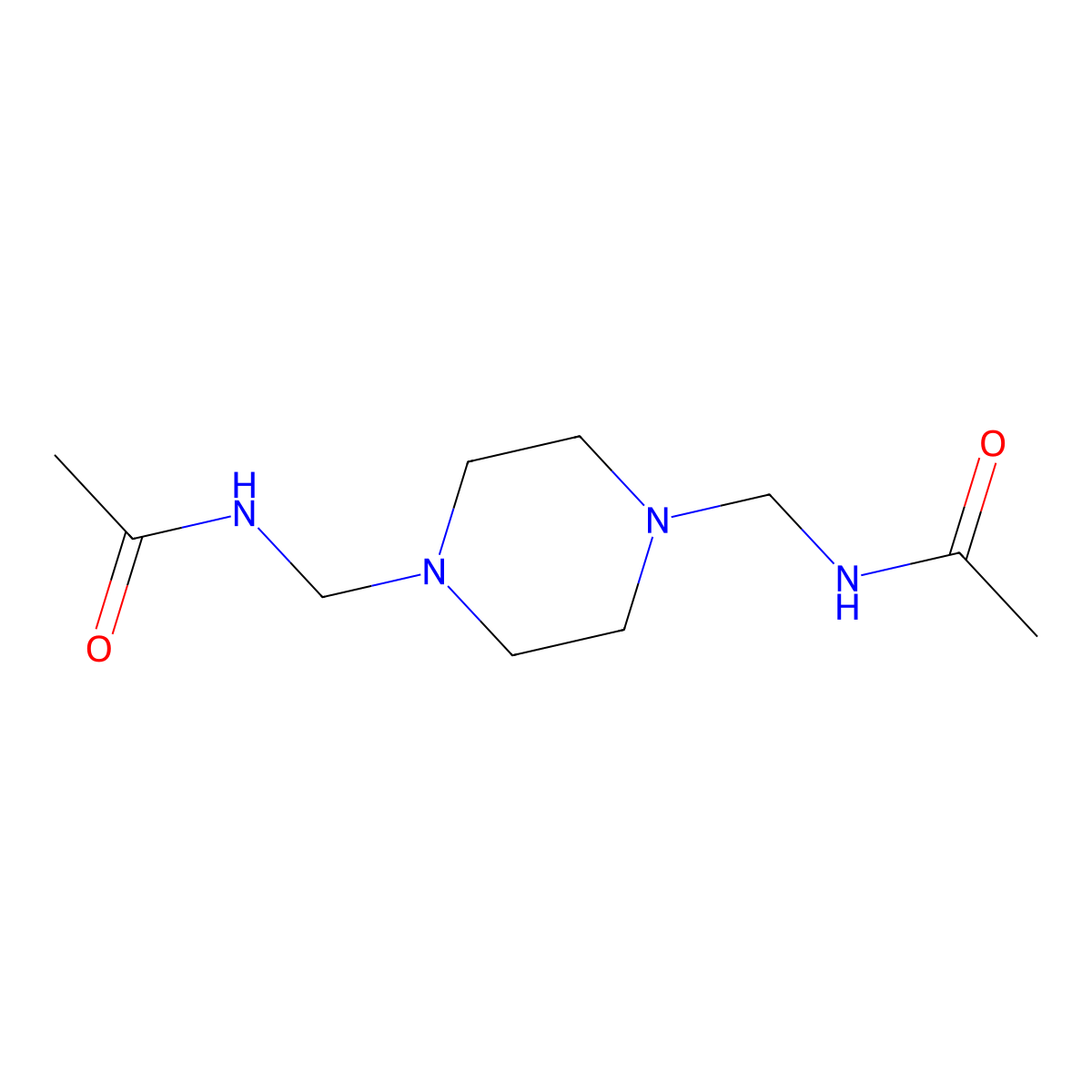 N-[[4-(acetamidomethyl)piperazin-1-yl]methyl]acetamide molecular structure, CAS 301173-16-0