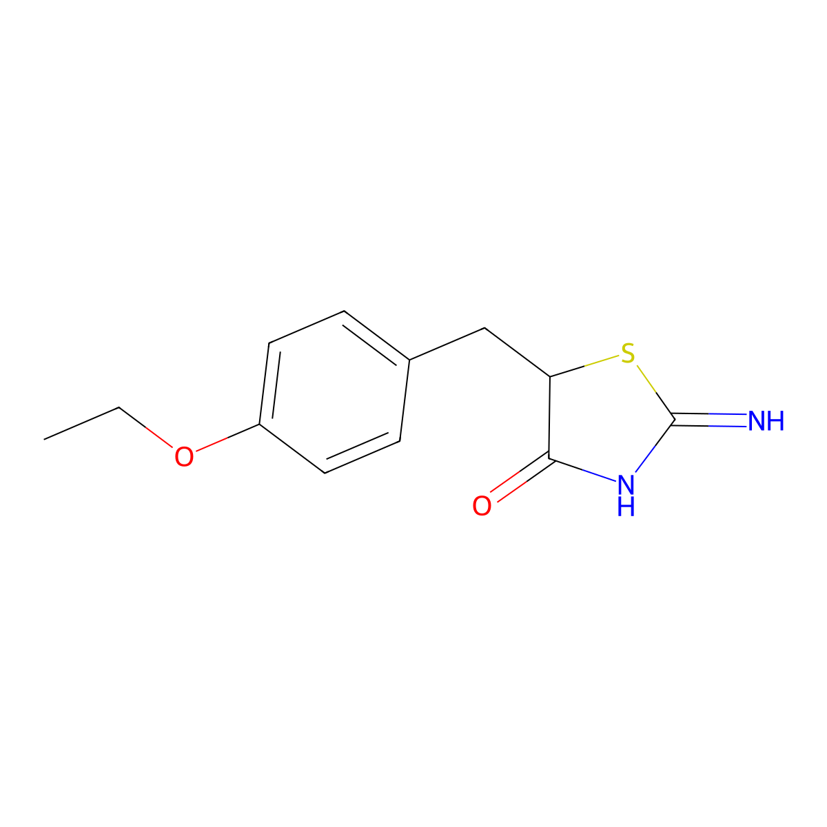 5-(4-Ethoxybenzyl)-2-imino-1,3-thiazolidin-4-one molecular structure, CAS 301174-65-2