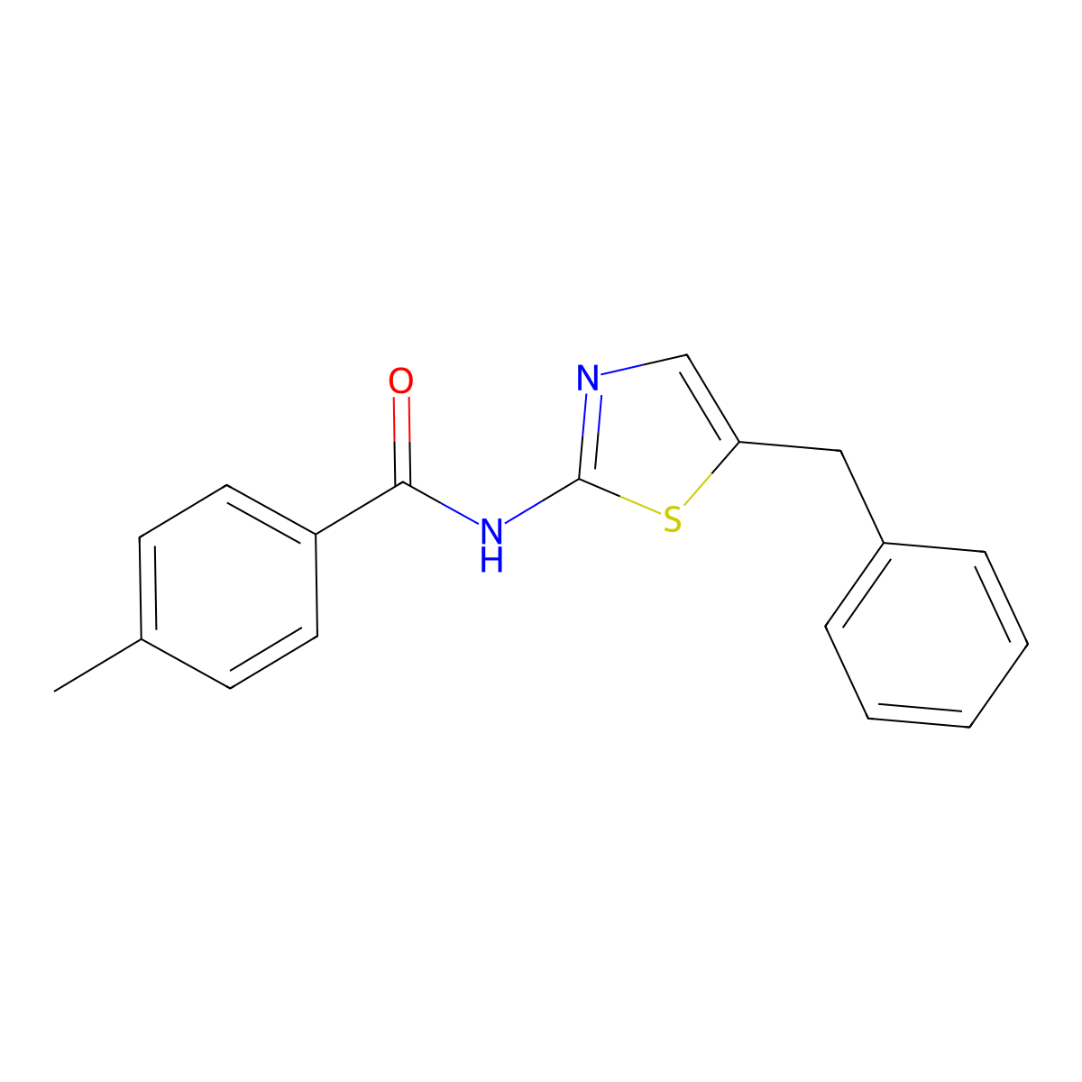 N-(5-benzyl-1,3-thiazol-2-yl)-4-methylbenzamide molecular structure, CAS 301176-88-5