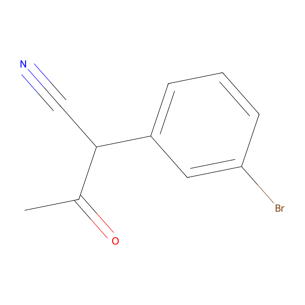 2-(3-Bromophenyl)-3-oxobutanenitrile molecular structure, CAS 30118-02-6