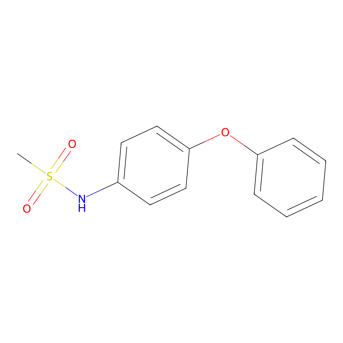 N-(4-phenoxyphenyl)methanesulfonamide molecular structure, CAS 30118-32-2