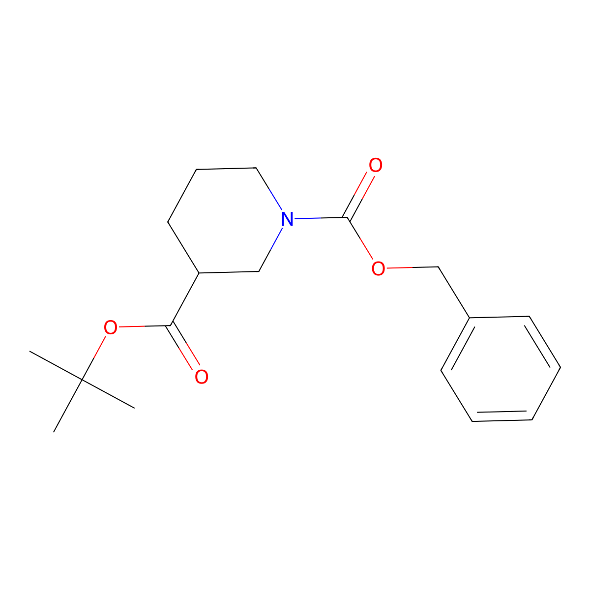 N-Cbz-3-piperidinecarboxylic acid t-butyl ester molecular structure, CAS 301180-04-1