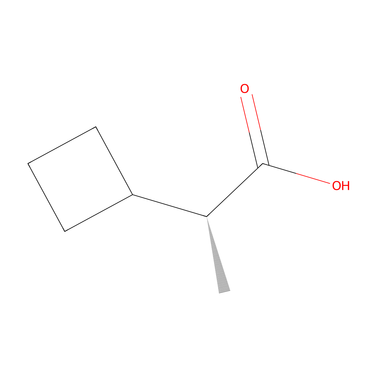 (R)-2-Cyclobutylpropanoic acid molecular structure, CAS 301187-01-9