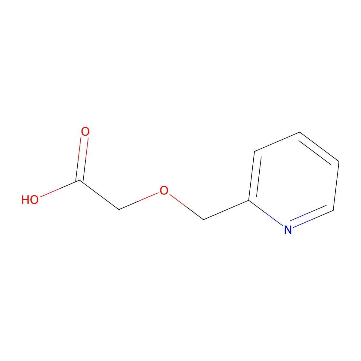 2-(Pyridin-2-ylmethoxy)acetic acid molecular structure, CAS 301187-61-1