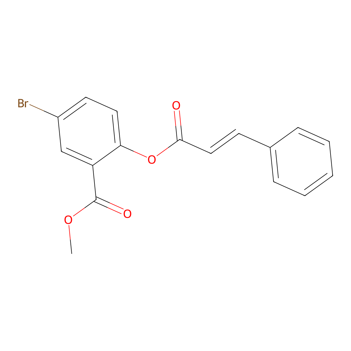 Methyl 5-bromo-2-(cinnamoyloxy)benzenecarboxylate molecular structure, CAS 301193-49-7