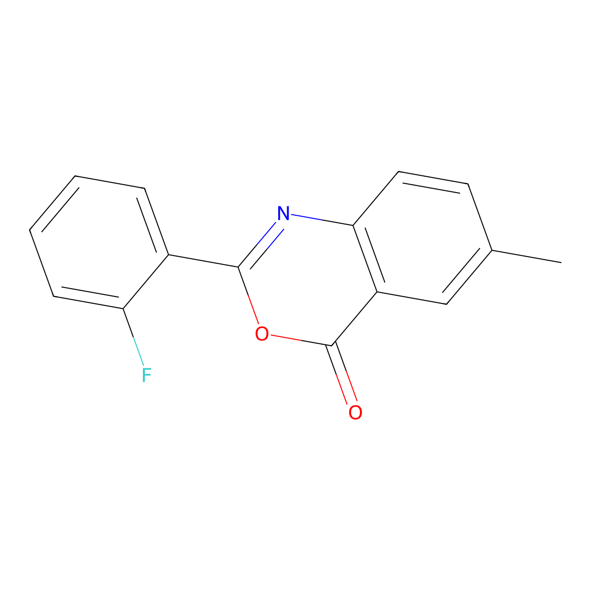 2-(2-Fluorophenyl)-6-methyl-4H-3,1-benzoxazin-4-one molecular structure, CAS 301193-57-7