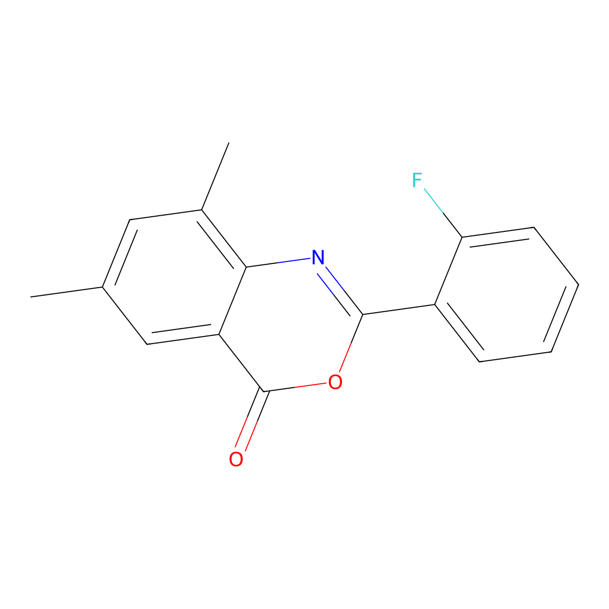2-(2-fluorophenyl)-6,8-dimethyl-4H-3,1-benzoxazin-4-one molecular structure, CAS 301193-59-9
