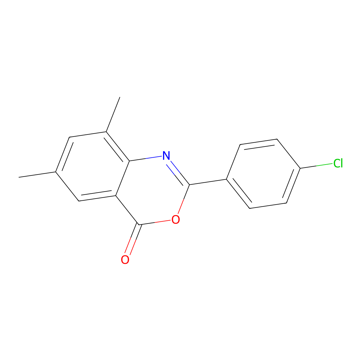 2-(4-chlorophenyl)-6,8-dimethyl-4H-3,1-benzoxazin-4-one molecular structure, CAS 301193-60-2