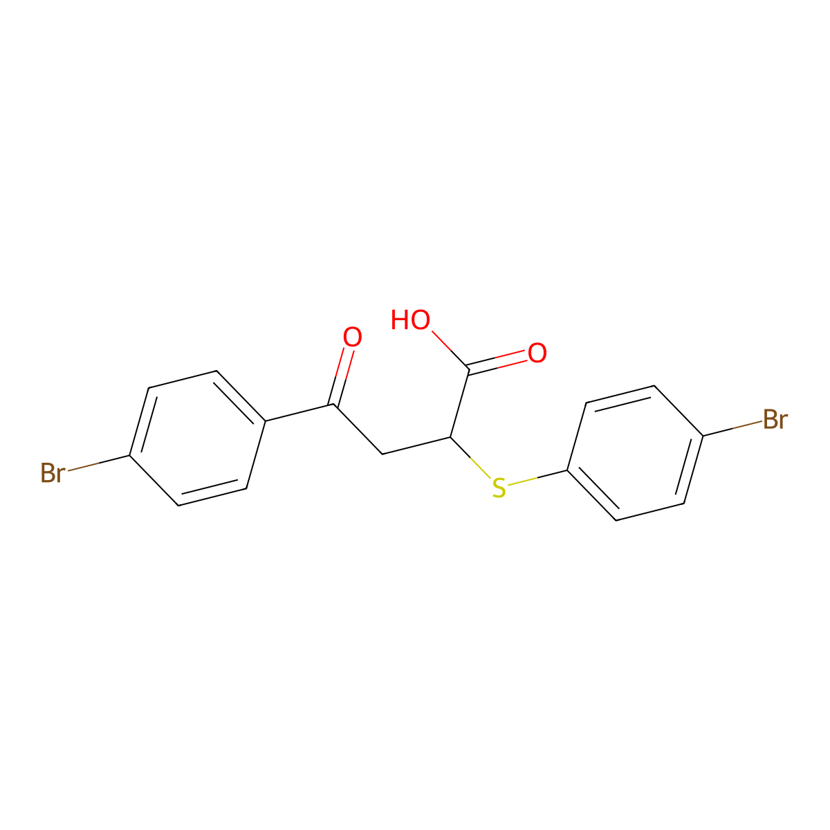4-(4-Bromophenyl)-2-[(4-bromophenyl)sulfanyl]-4-oxobutanoic acid molecular structure, CAS 301193-64-6