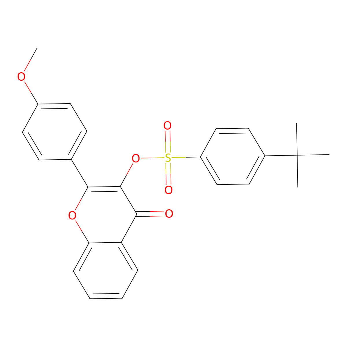 2-(4-methoxyphenyl)-4-oxo-4H-chromen-3-yl 4-(tert-butyl)benzenesulfonate molecular structure, CAS 301193-66-8