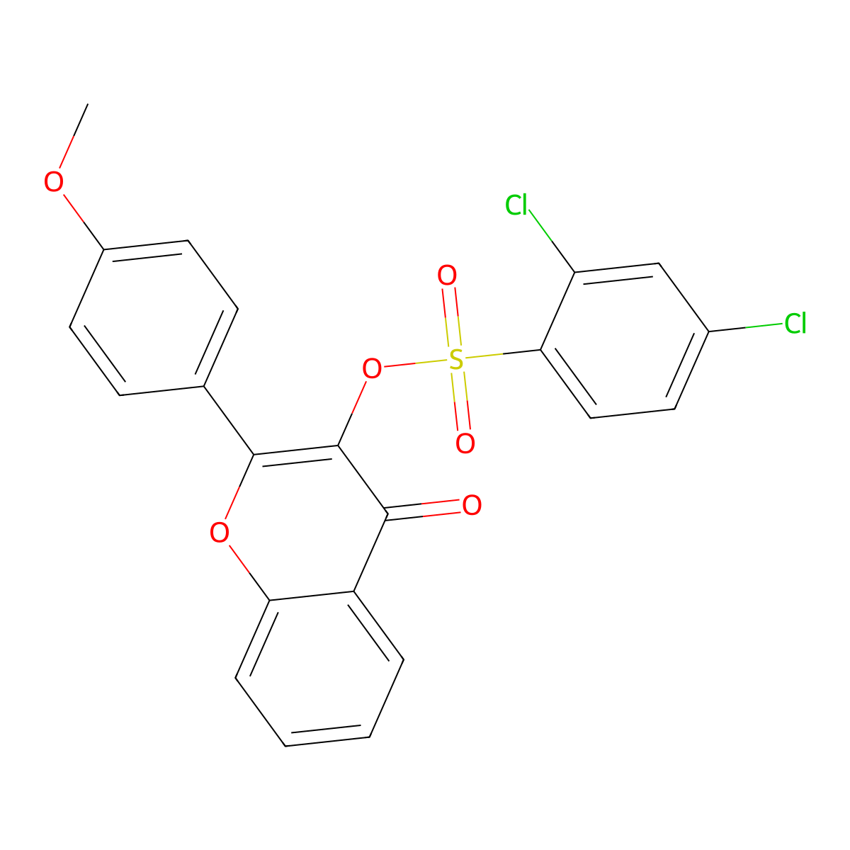 2-(4-methoxyphenyl)-4-oxo-4H-chromen-3-yl 2,4-dichlorobenzenesulfonate molecular structure, CAS 301193-70-4