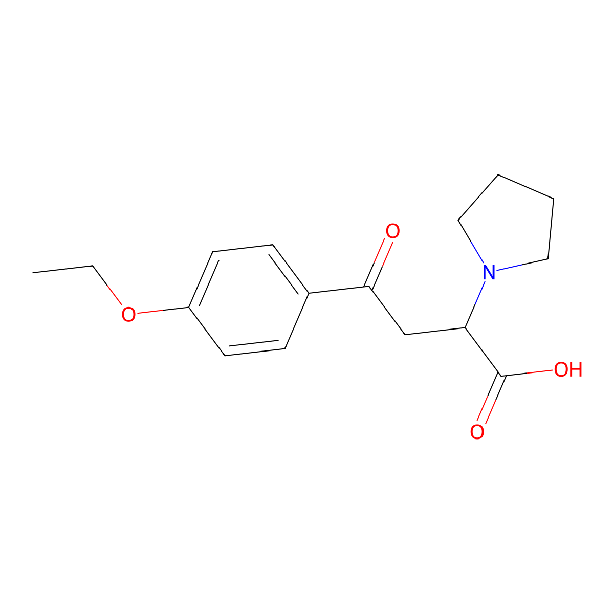 4-(4-Ethoxyphenyl)-4-oxo-2-(1-pyrrolidinyl)butanoic acid molecular structure, CAS 301193-75-9