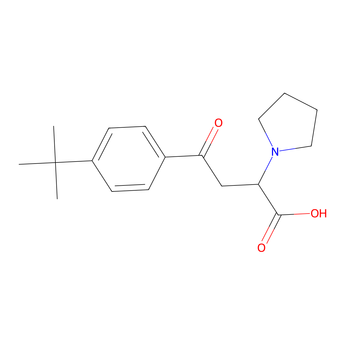 4-(4-(Tert-butyl)phenyl)-4-oxo-2-(1-pyrrolidinyl)butanoic acid molecular structure, CAS 301193-77-1