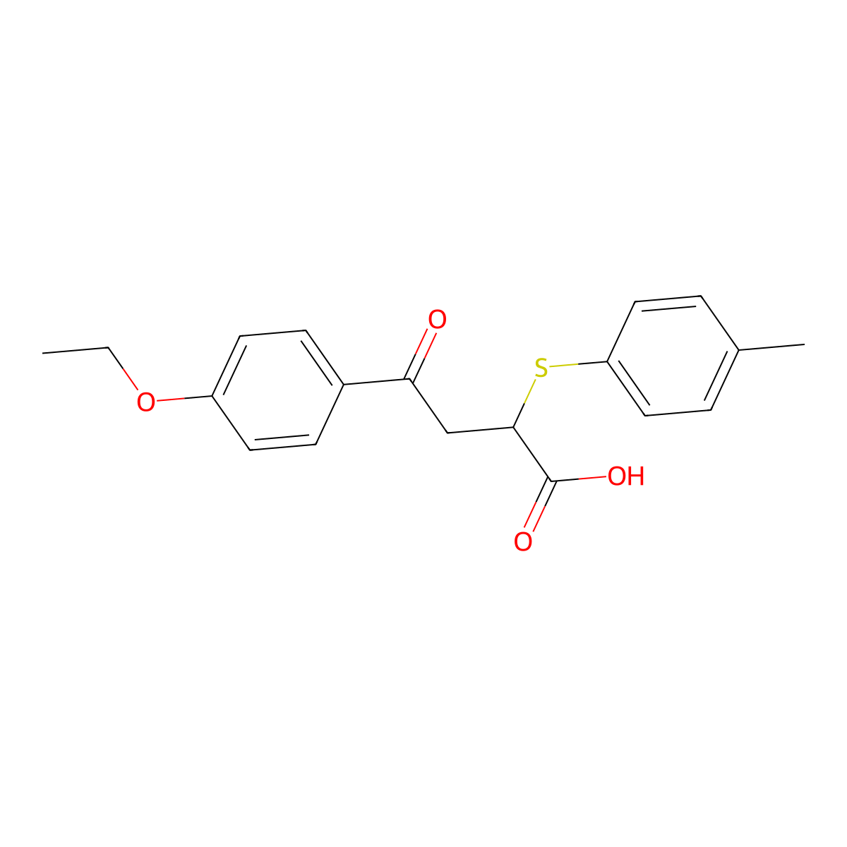 4-(4-Ethoxyphenyl)-2-[(4-methylphenyl)sulfanyl]-4-oxobutanoic acid molecular structure, CAS 301193-86-2