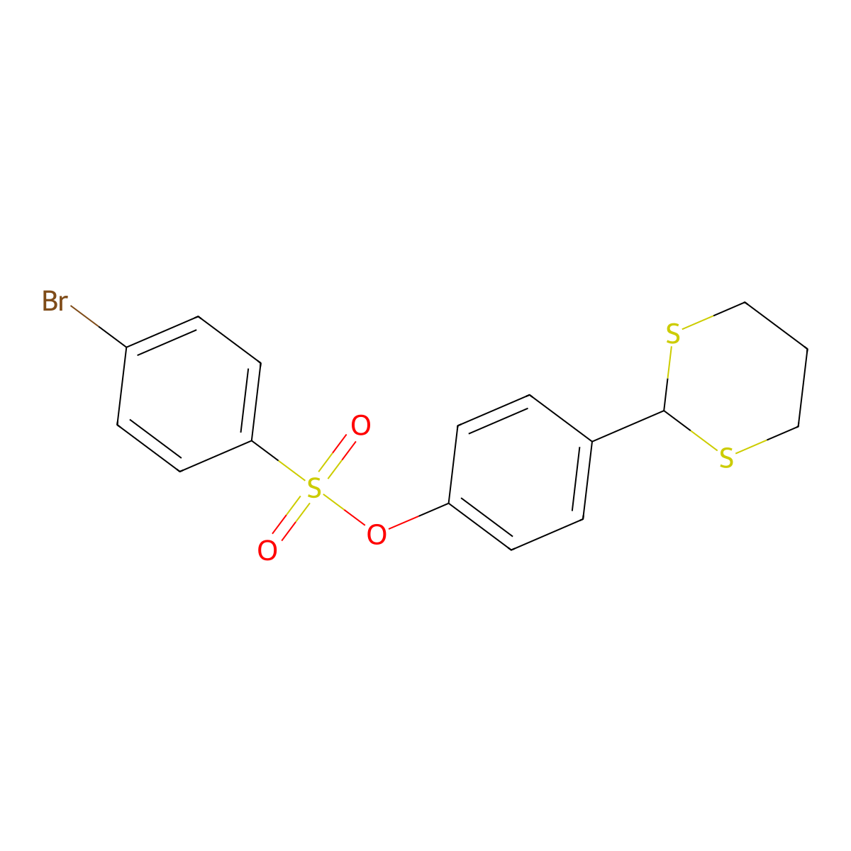 4-(1,3-Dithian-2-yl)phenyl 4-bromobenzenesulfonate molecular structure, CAS 301194-00-3