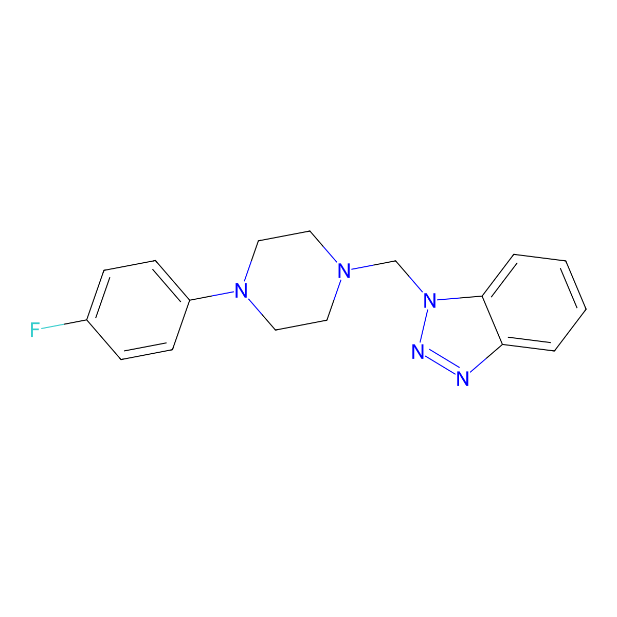 1-[[4-(4-Fluorophenyl)piperazin-1-yl]methyl]benzotriazole molecular structure, CAS 301194-20-7
