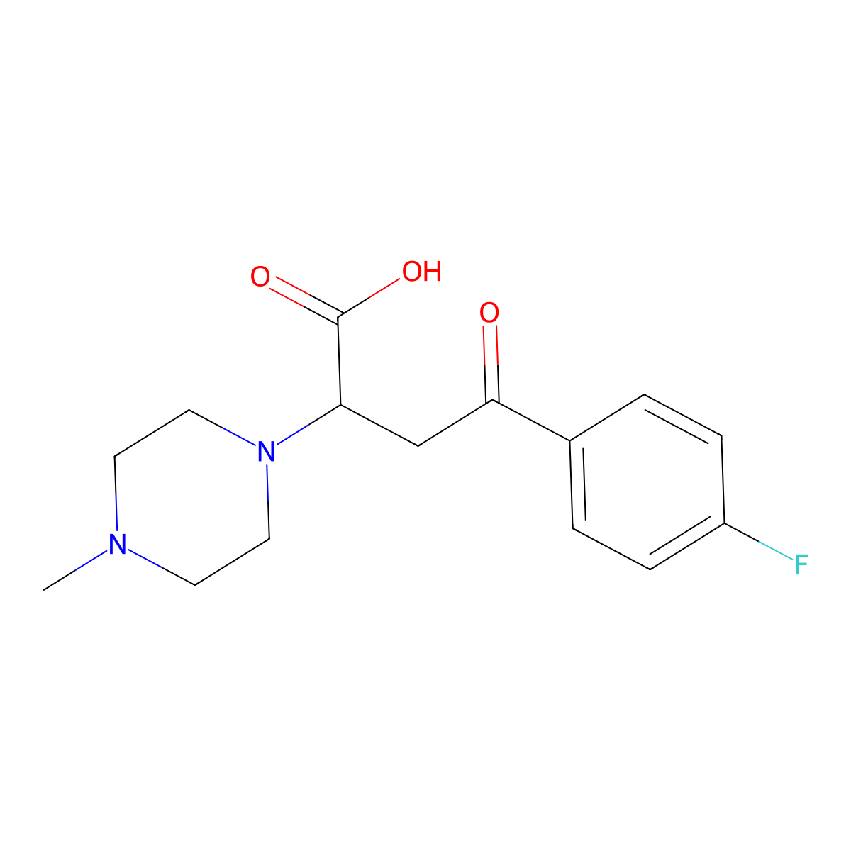 4-(4-Fluorophenyl)-2-(4-methylpiperazin-1-yl)-4-oxobutanoic acid molecular structure, CAS 301194-43-4