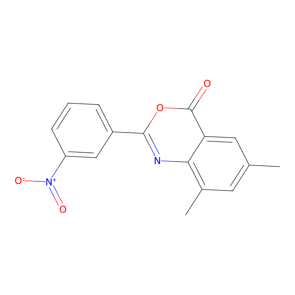 6,8-dimethyl-2-(3-nitrophenyl)-4H-3,1-benzoxazin-4-one molecular structure, CAS 301194-53-6