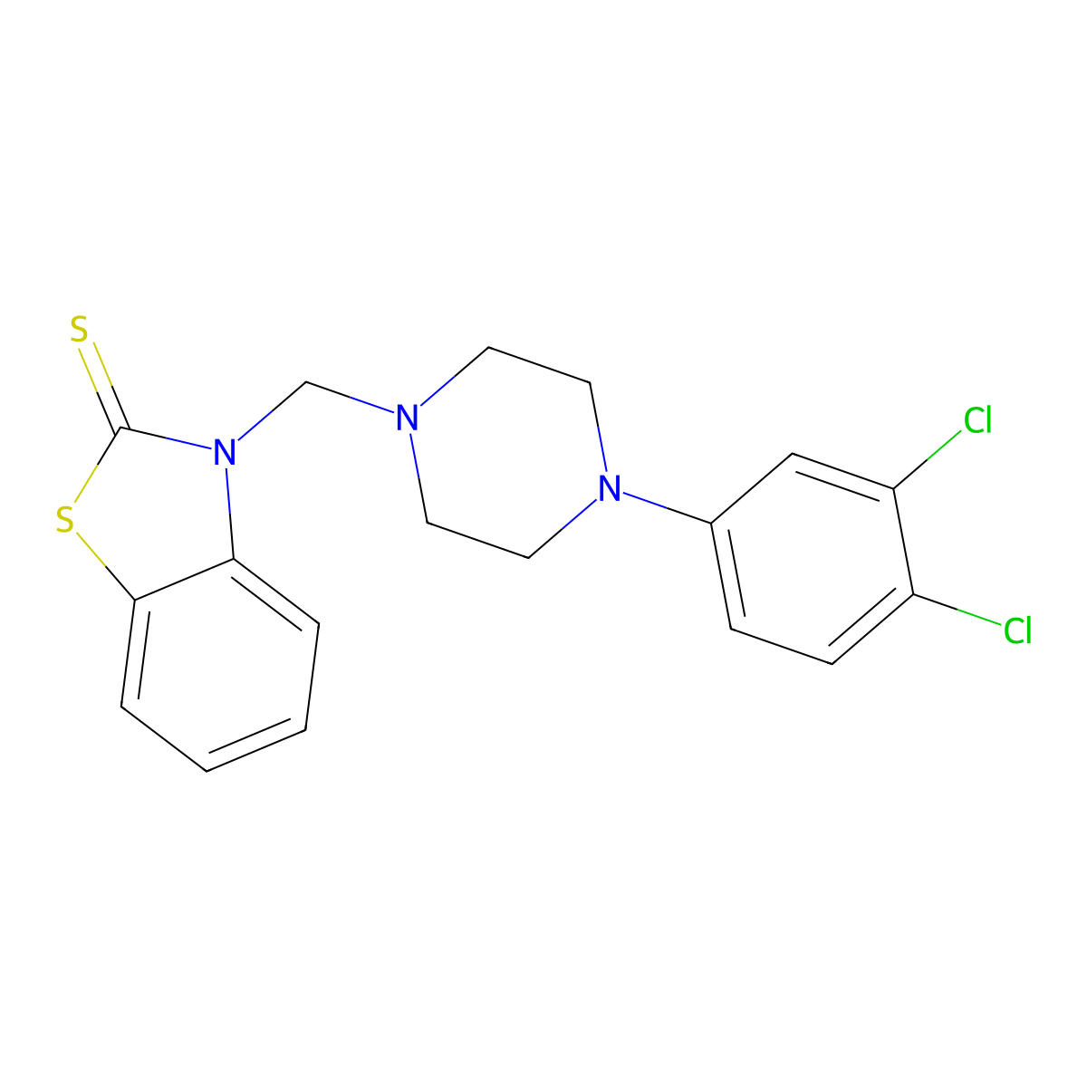 3-{[4-(3,4-dichlorophenyl)piperazino]methyl}-1,3-benzothiazole-2(3H)-thione molecular structure, CAS 301194-76-3