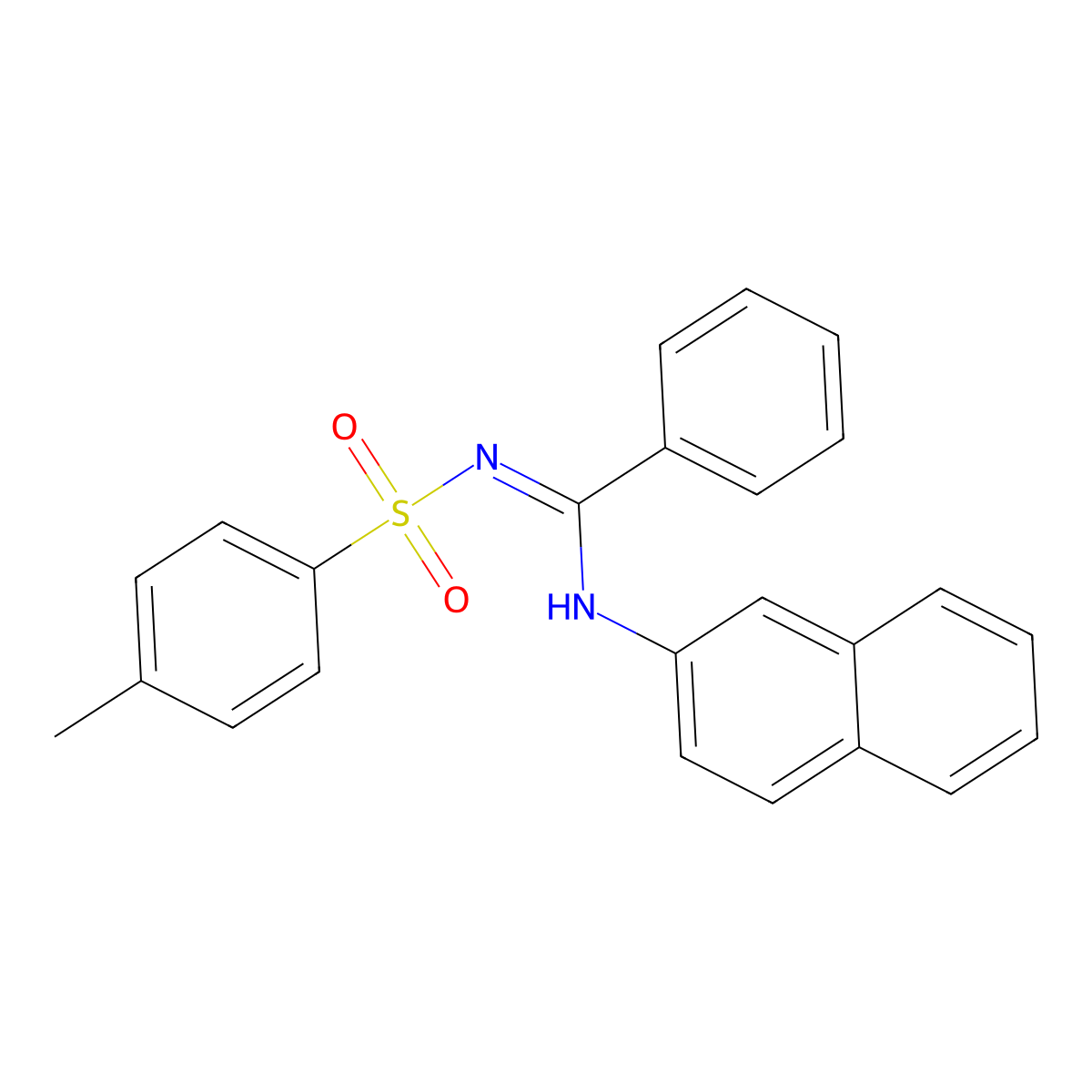 N'-(4-methylphenyl)sulfonyl-N-naphthalen-2-ylbenzenecarboximidamide molecular structure, CAS 301195-01-7