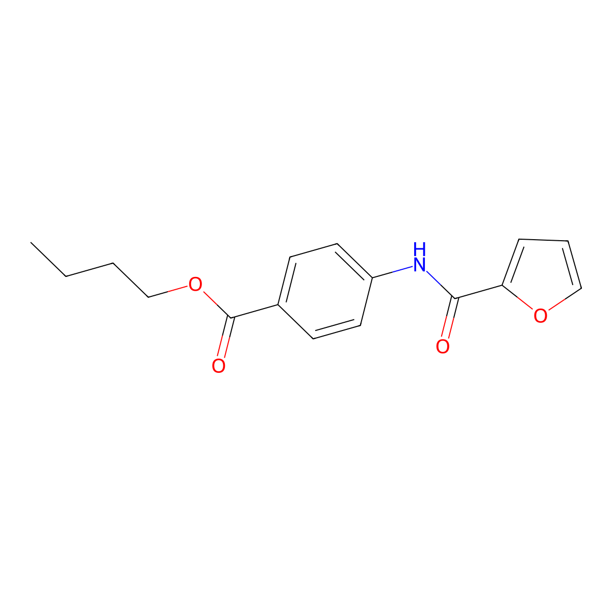 Butyl 4-(2-furylcarbonylamino)benzoate molecular structure, CAS 301196-60-1