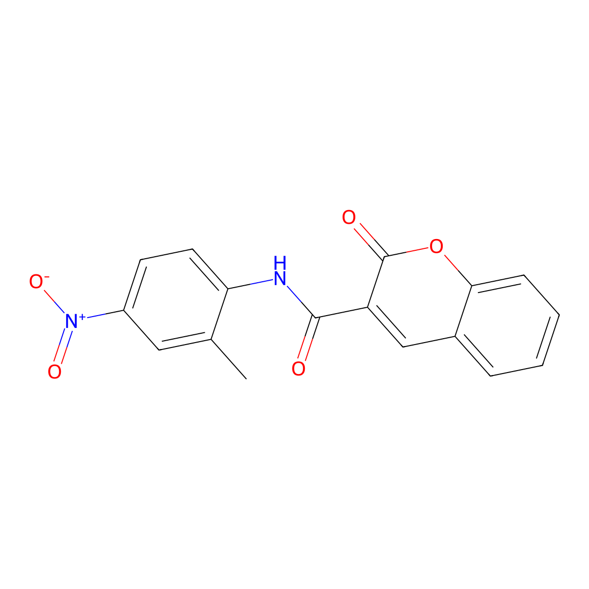 N-(2-methyl-4-nitrophenyl)-2-oxo-2H-chromene-3-carboxamide molecular structure, CAS 301196-80-5