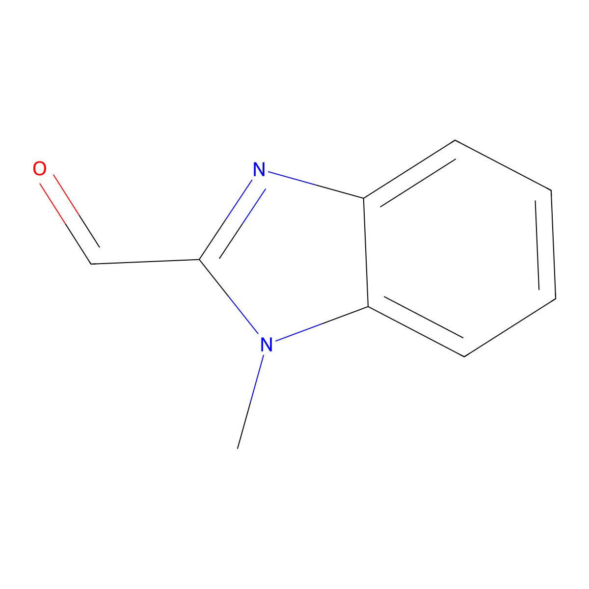 1-methyl-1H-1,3-benzodiazole-2-carbaldehyde molecular structure, CAS 3012-80-4