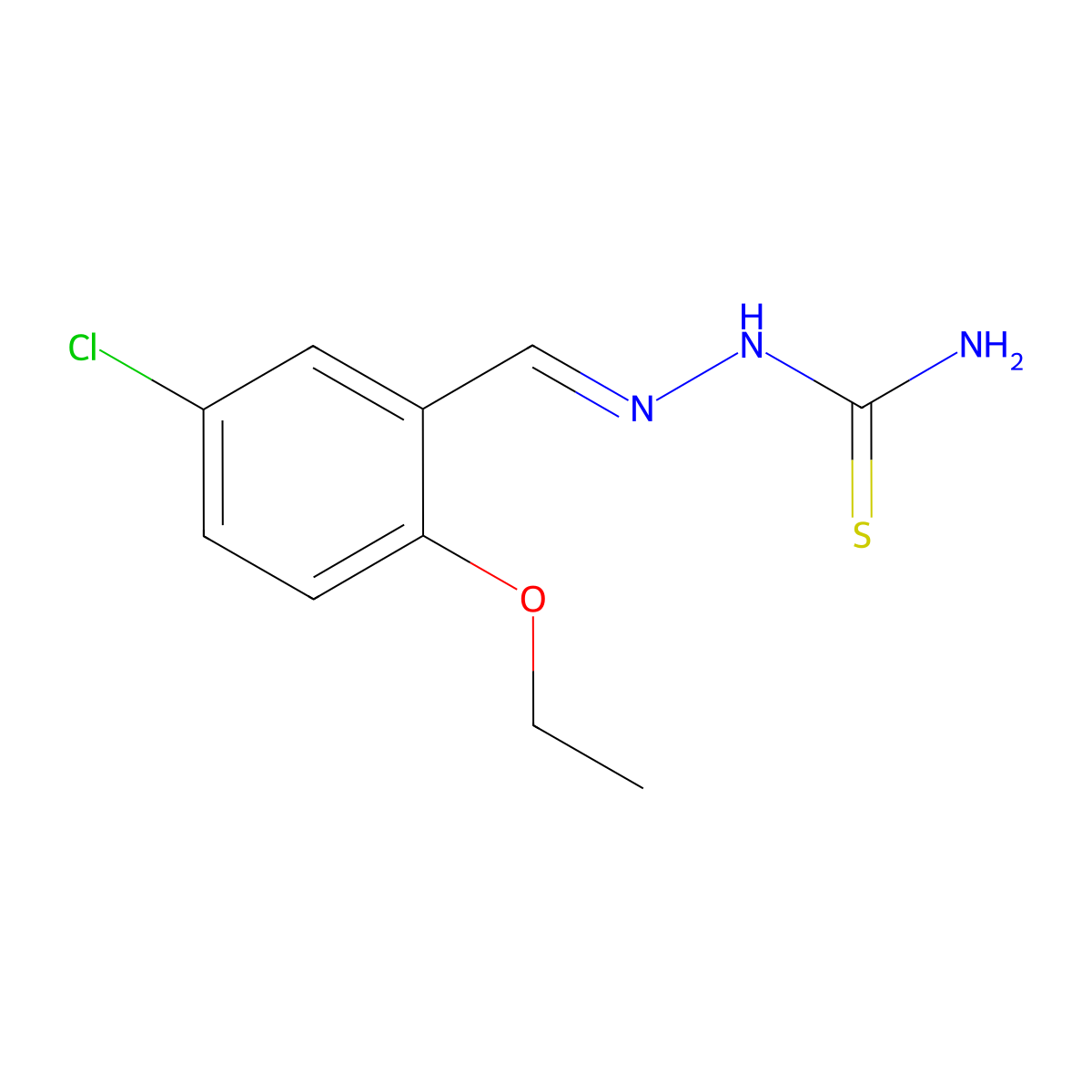 [(5-Chloro-2-ethoxyphenyl)methylideneamino]thiourea molecular structure, CAS 301202-33-5