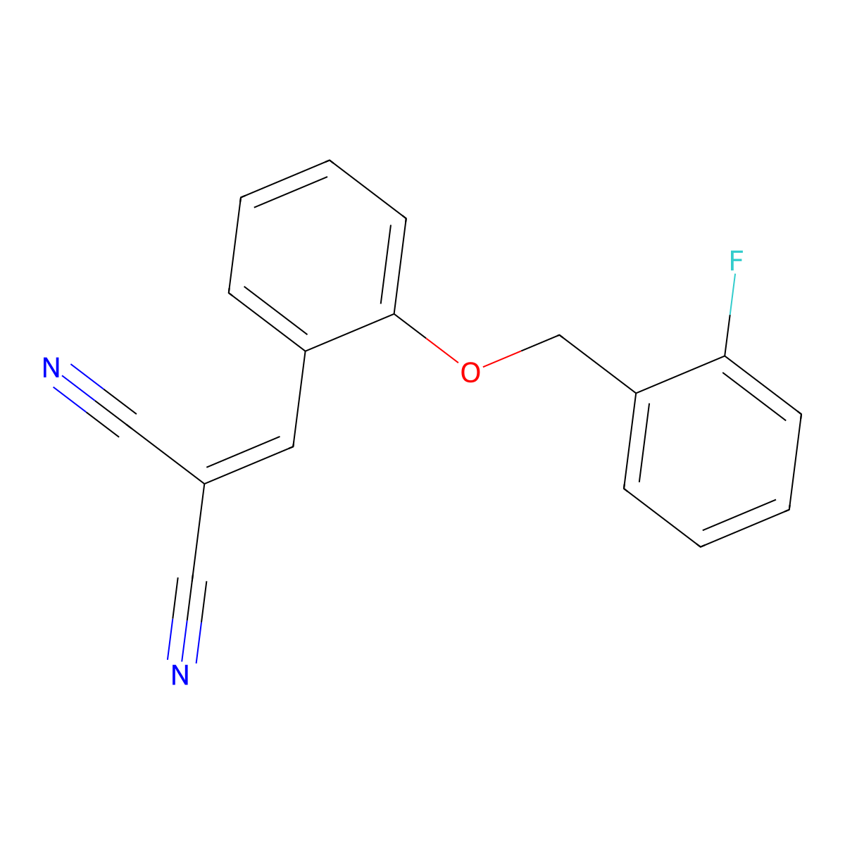 {2-[(2-Fluorobenzyl)oxy]benzylidene}propanedinitrile molecular structure, CAS 301203-23-6