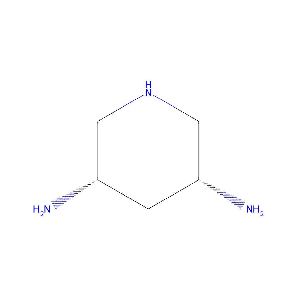 (3R,5S)-Piperidine-3,5-diamine molecular structure, CAS 301205-11-8