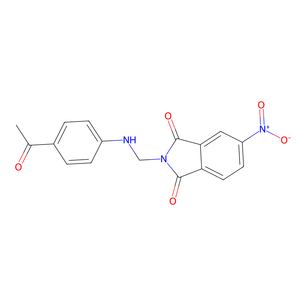 2-{[(4-acetylphenyl)amino]methyl}-5-nitro-1H-isoindole-1,3(2H)-dione molecular structure, CAS 301207-13-6