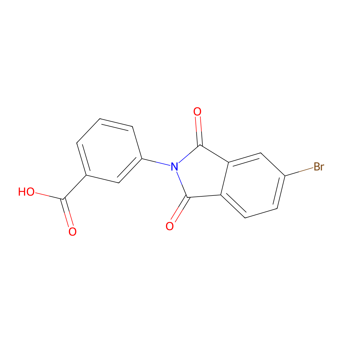 3-(5-bromo-1,3-dioxo-1,3-dihydro-2H-isoindol-2-yl)benzoic acid molecular structure, CAS 301207-23-8