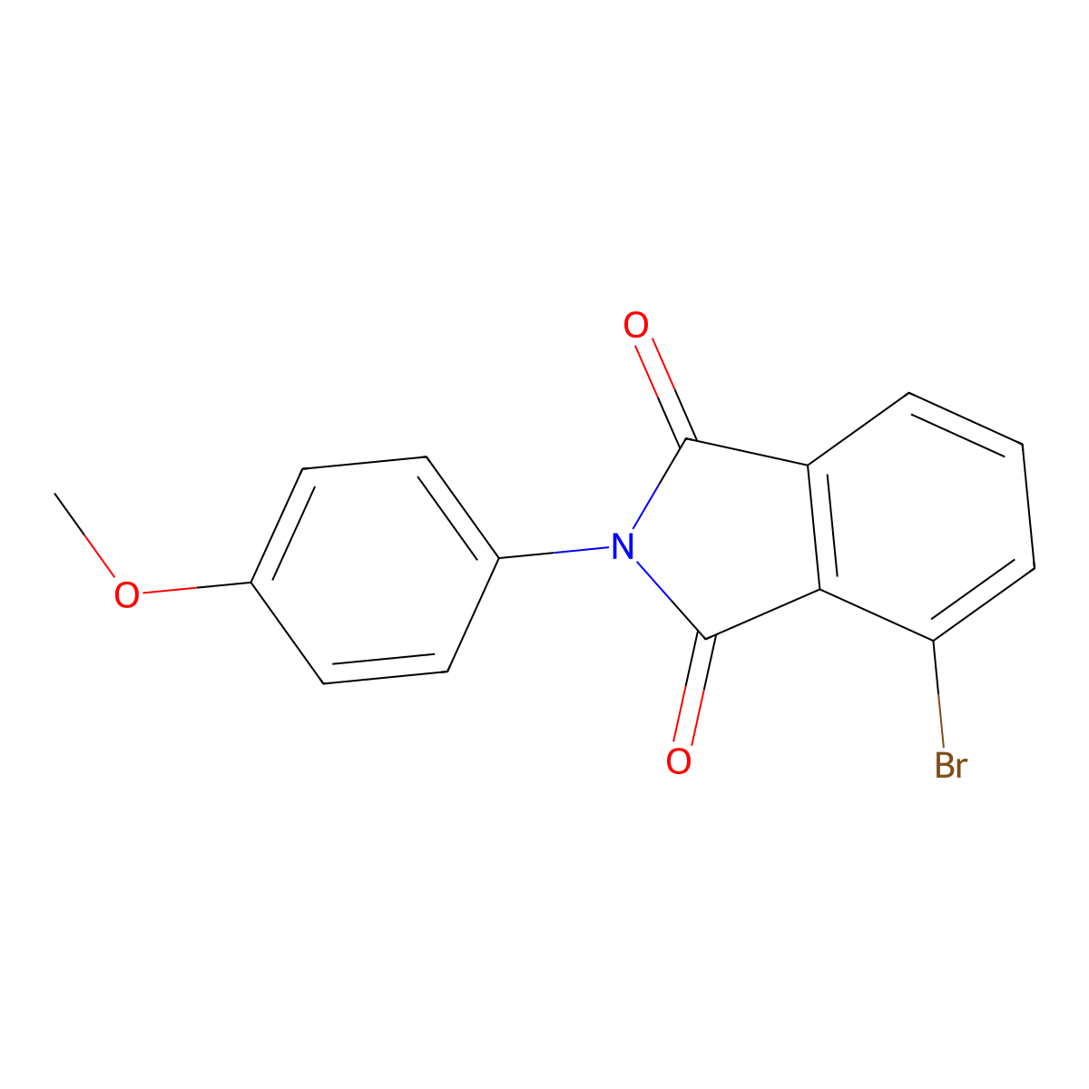 4-Bromo-2-(4-methoxyphenyl)isoindole-1,3-dione molecular structure, CAS 301207-34-1