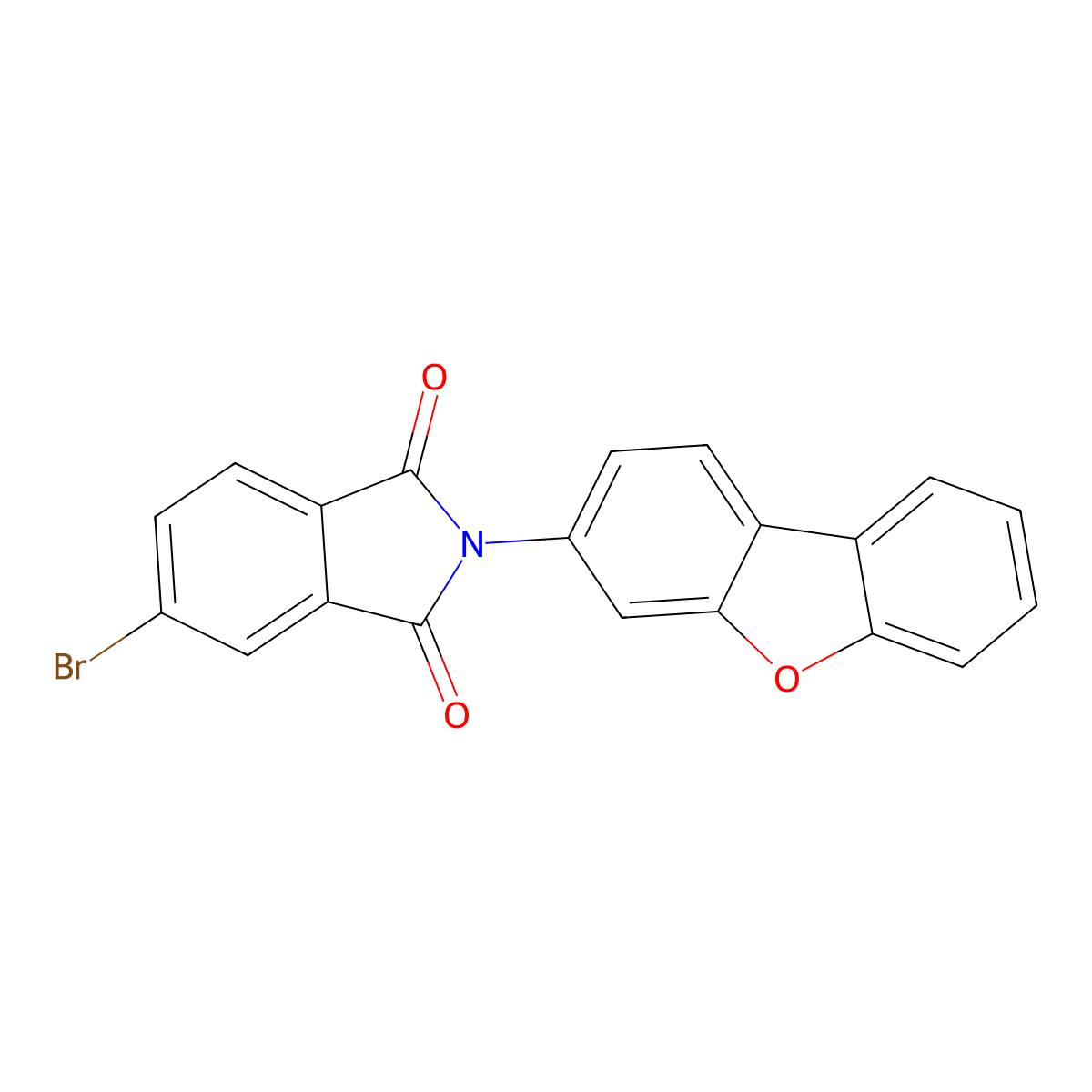 5-Bromo-2-(3-dibenzofuranyl)-1H-isoindole-1,3(2H)-dione molecular structure, CAS 301207-47-6