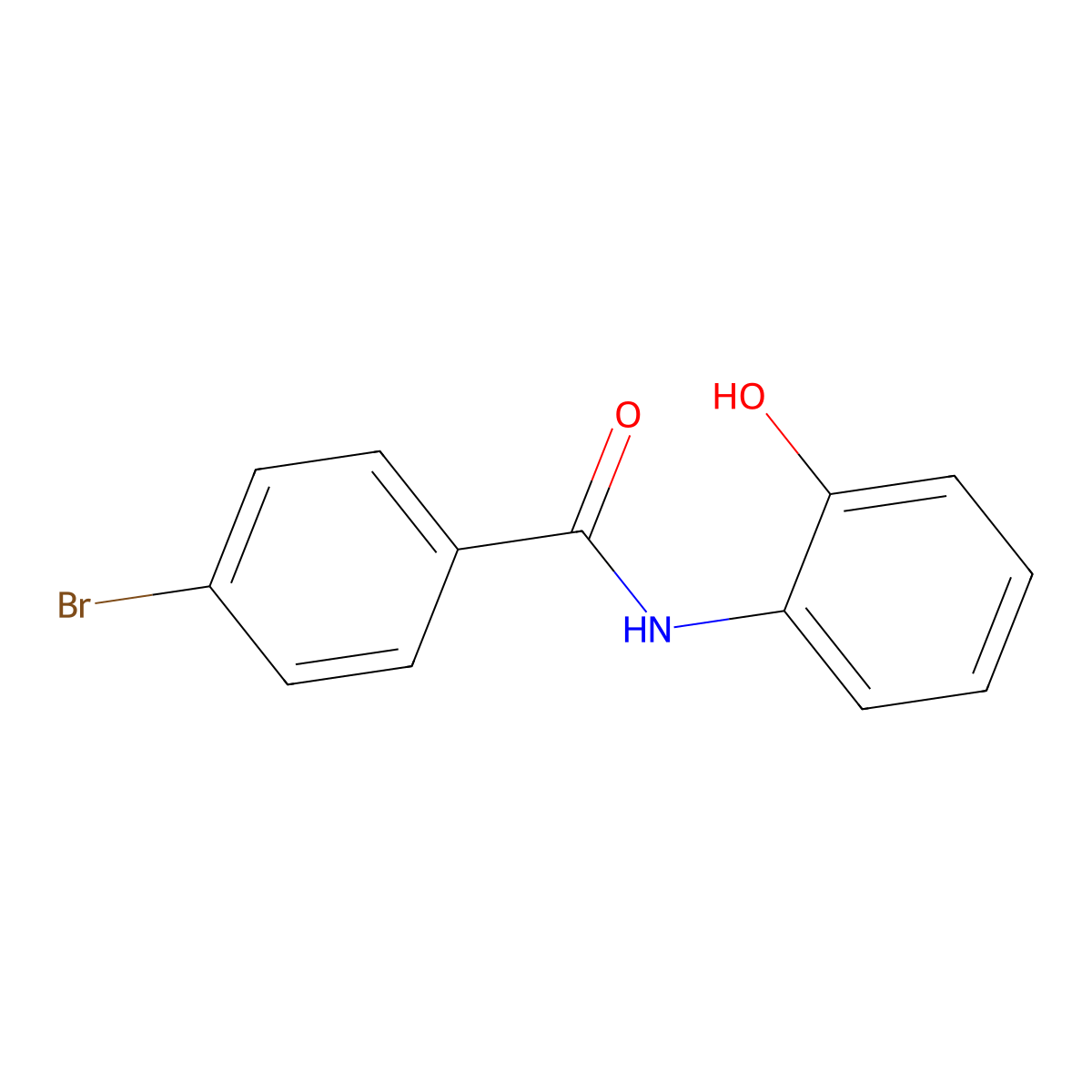 4-bromo-N-(2-hydroxyphenyl)benzamide molecular structure, CAS 301207-69-2
