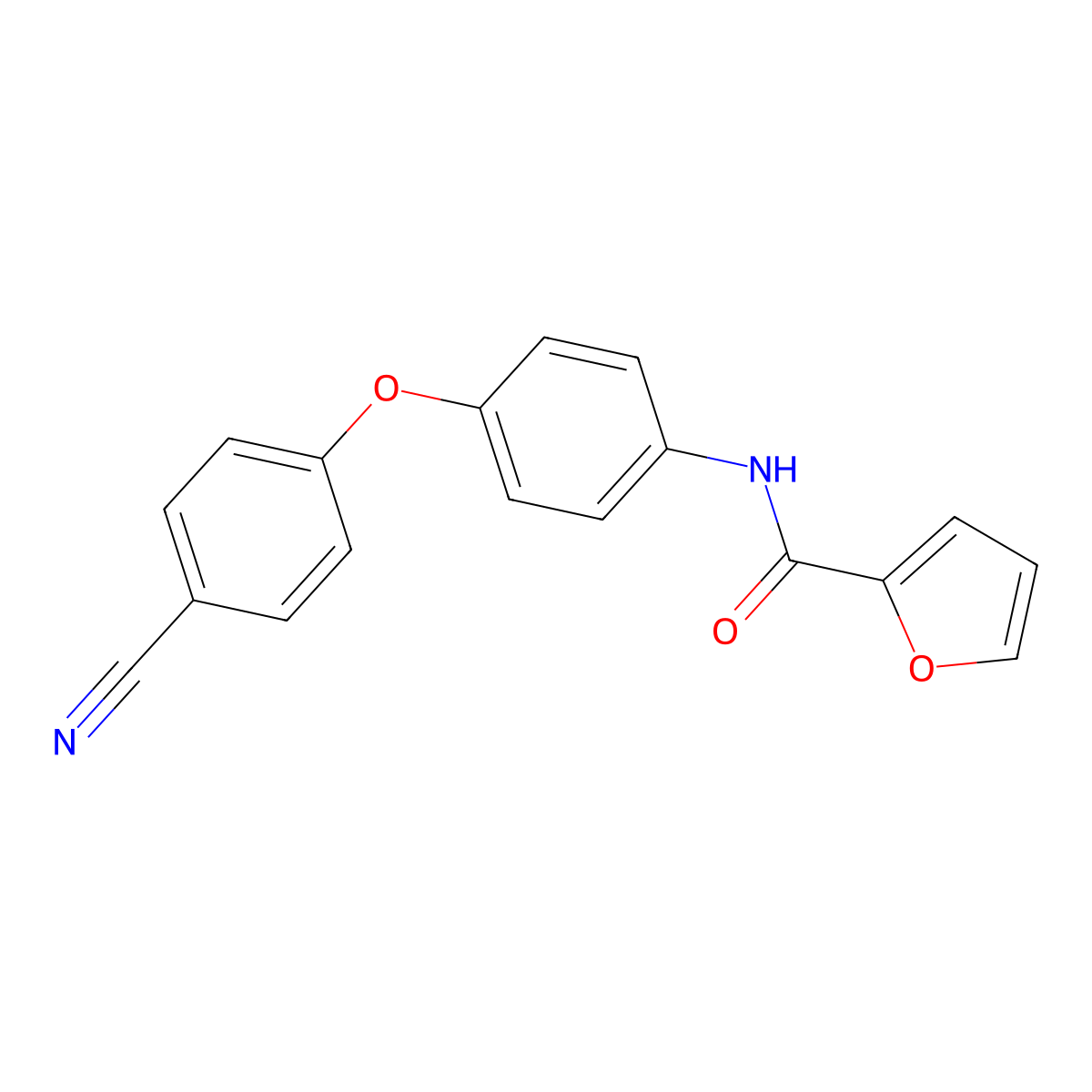 N-[4-(4-cyanophenoxy)phenyl]furan-2-carboxamide molecular structure, CAS 301207-72-7