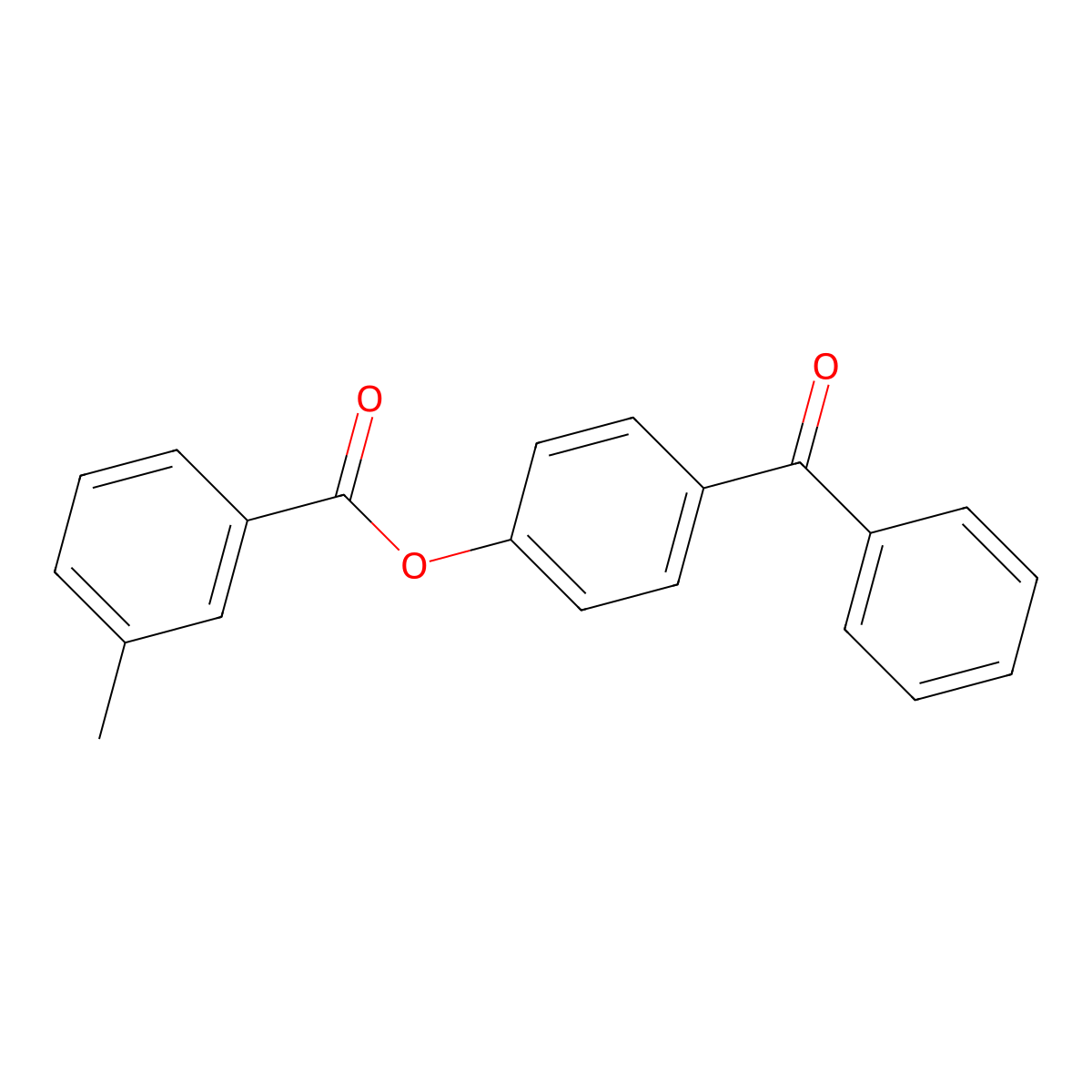 4-Benzoylphenyl 3-methylbenzoate molecular structure, CAS 301208-65-1