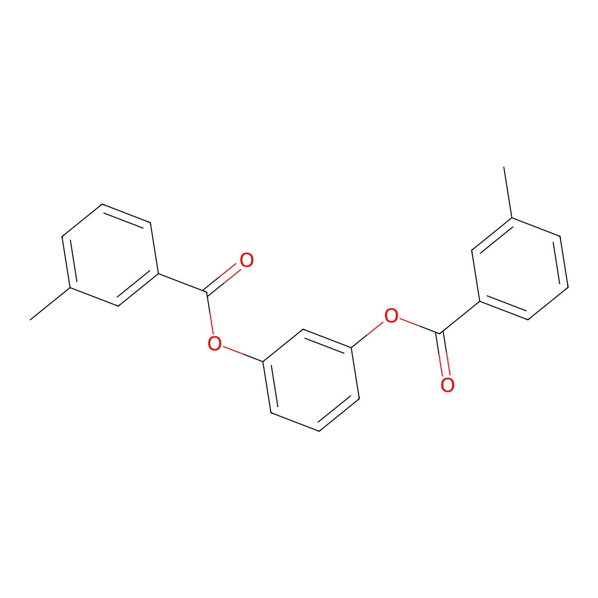 3-[(3-Methylbenzoyl)oxy]phenyl 3-methylbenzoate molecular structure, CAS 301208-91-3