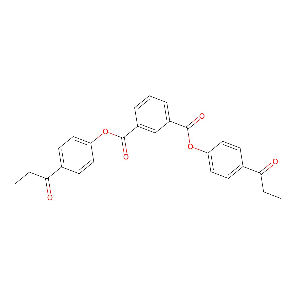 Bis(4-propanoylphenyl) benzene-1,3-dicarboxylate molecular structure, CAS 301209-94-9