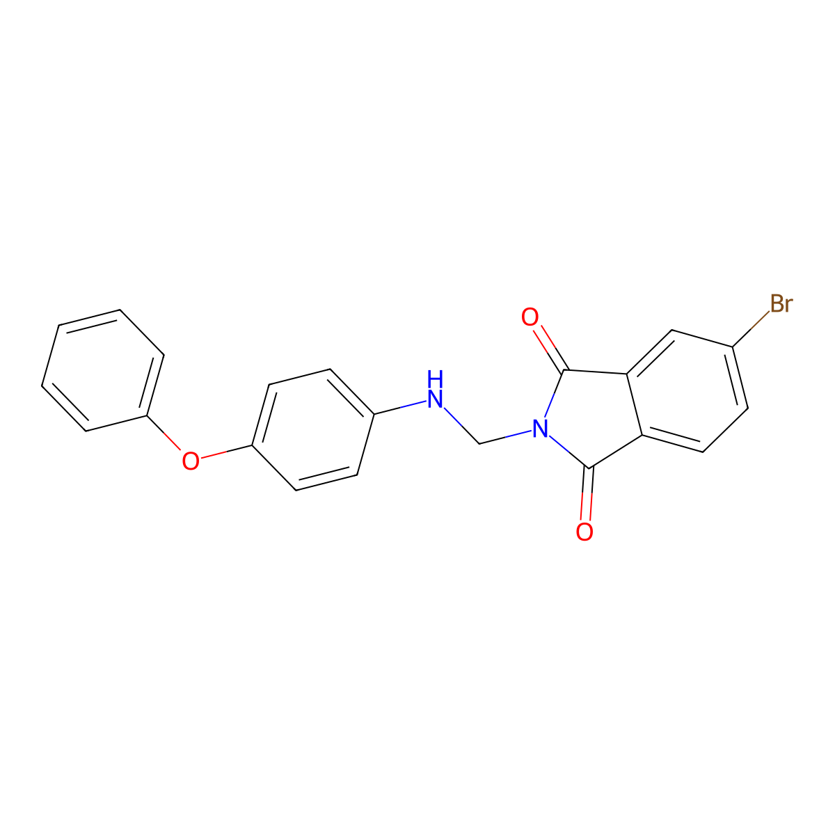 5-Bromo-2-[(4-phenoxyanilino)methyl]isoindole-1,3-dione molecular structure, CAS 301210-53-7