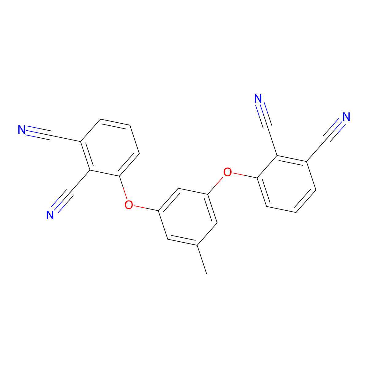 3-[3-(2,3-Dicyanophenoxy)-5-methylphenoxy]phthalonitrile molecular structure, CAS 301212-02-2