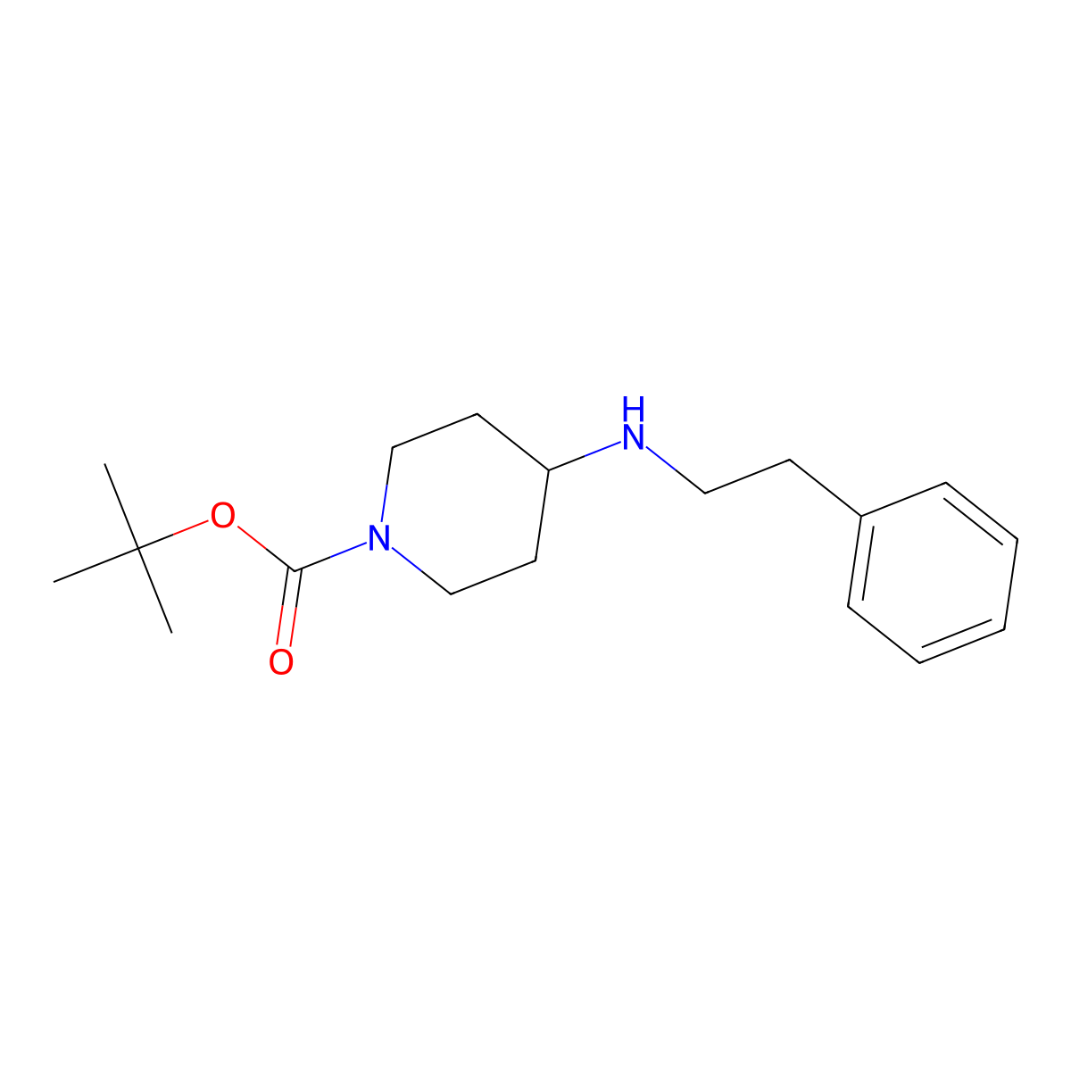 4-Benzylmethylamino-1-tert-butoxycarbonyl piperidine molecular structure, CAS 301220-70-2