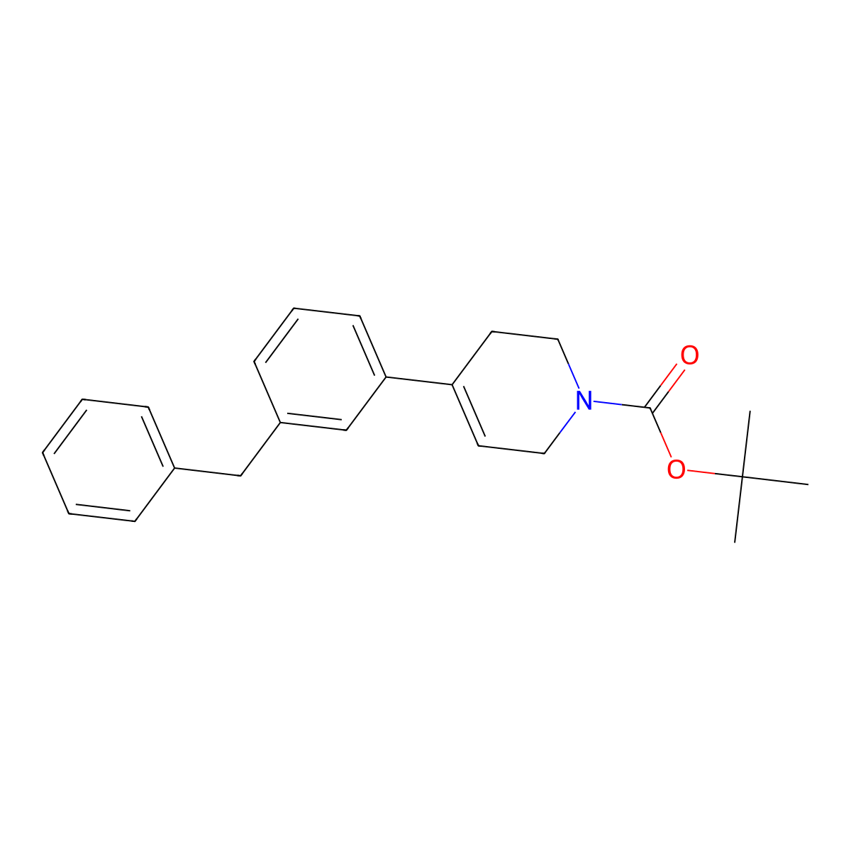 1-Tert-butoxycarbonyl-4-((3-benzyl)phenyl)-1,2,3,6-tetrahydropyridine molecular structure, CAS 301221-13-6
