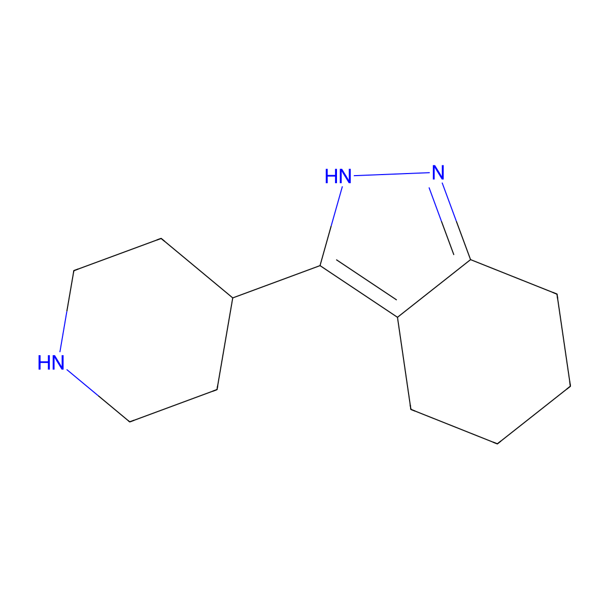 4,5,6,7-tetrahydro-3-(4-piperidinyl)-2H-Indazole molecular structure, CAS 301222-56-0