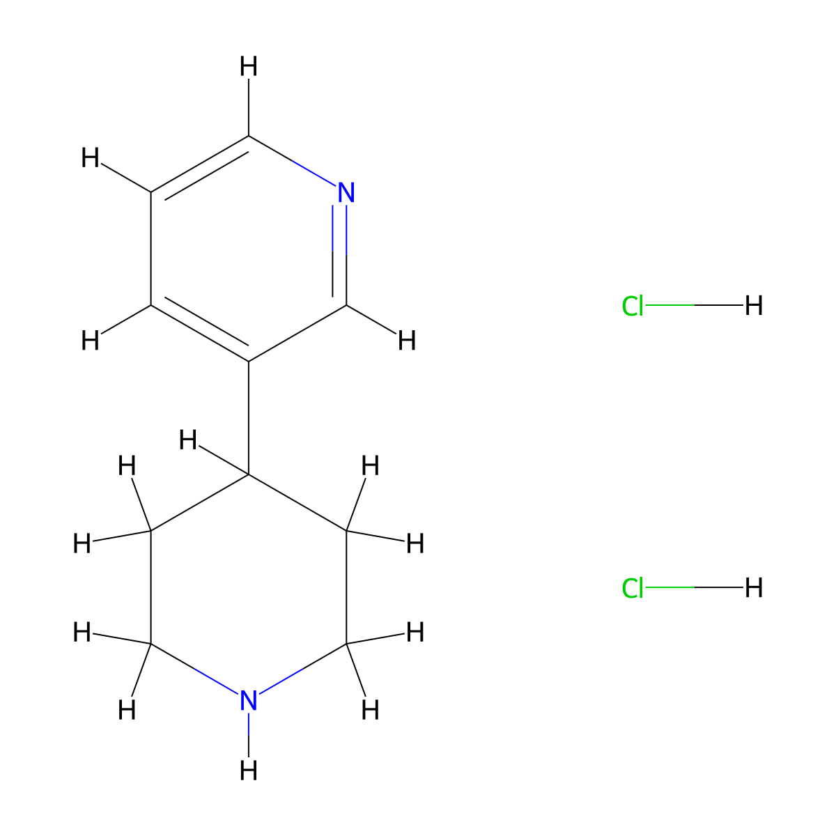 3-(Piperidin-4-yl)pyridine dihydrochloride molecular structure, CAS 301222-60-6