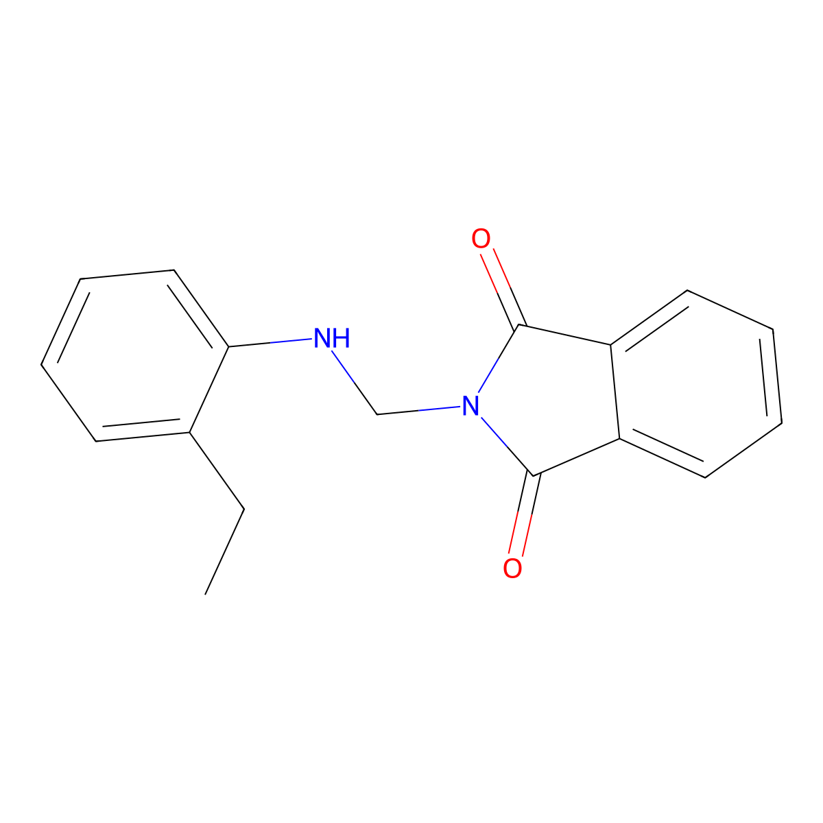 2-{[(2-ethylphenyl)amino]methyl}-1H-isoindole-1,3(2H)-dione molecular structure, CAS 301223-08-5