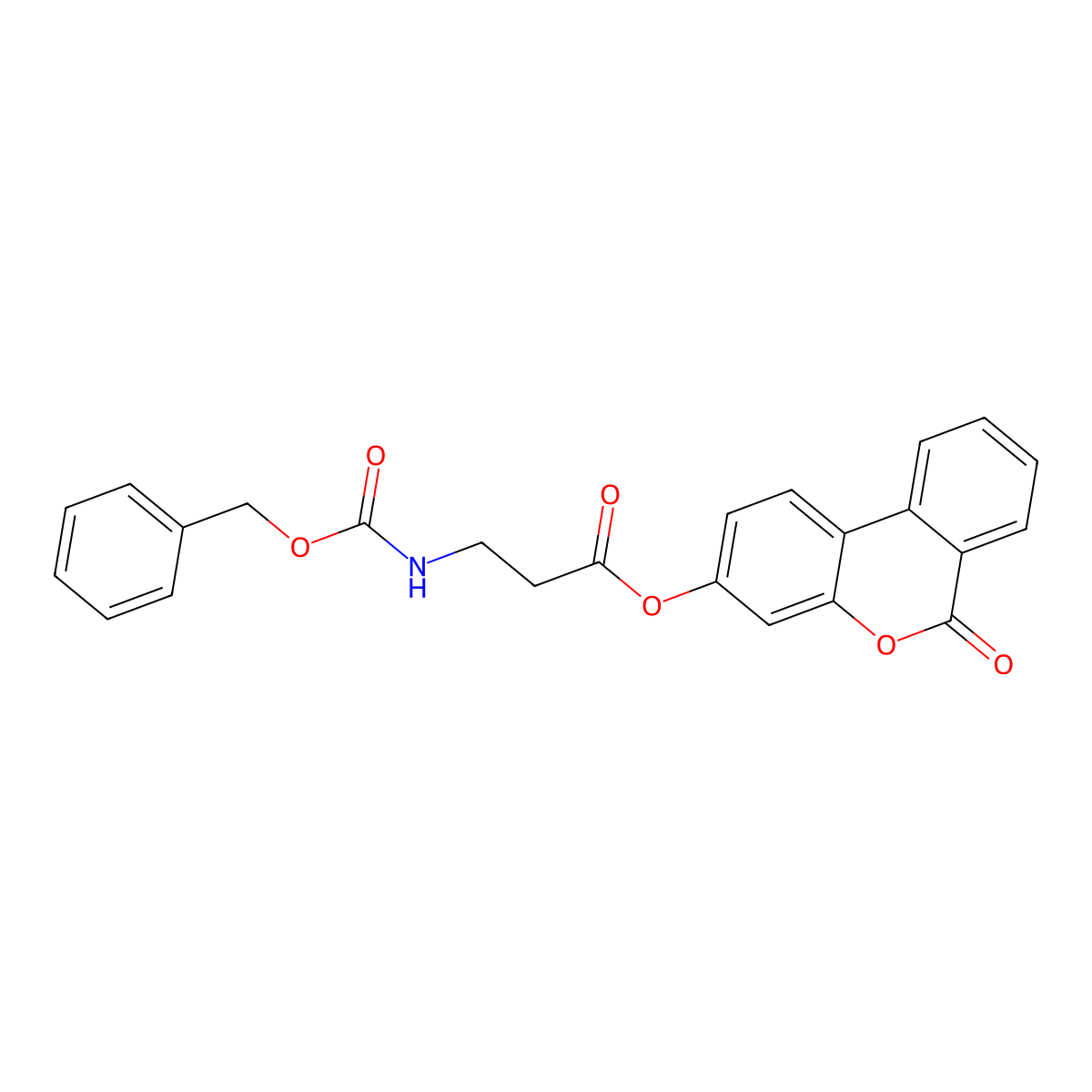 6-oxo-6H-benzo[c]chromen-3-yl N-[(benzyloxy)carbonyl]-beta-alaninate molecular structure, CAS 301223-86-9